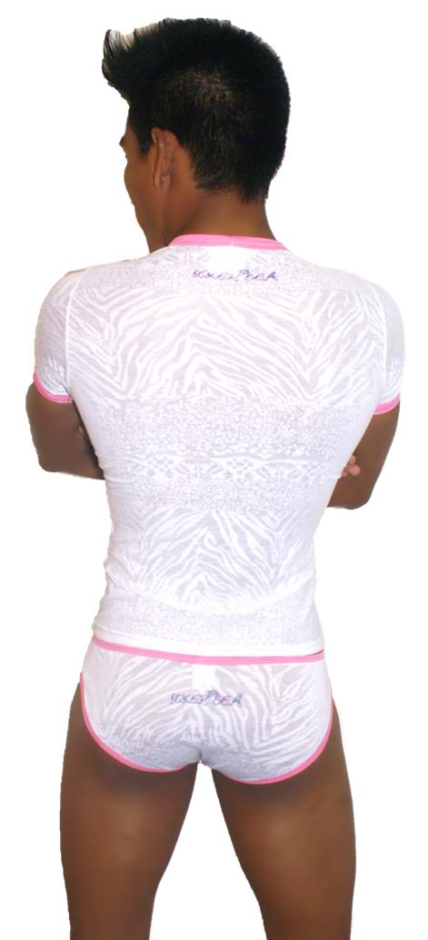 Icker Sea Devoured Short Sleeved T Shirt Pink/White COI-13-09 - DealByEthan.gay loves Icker Sea