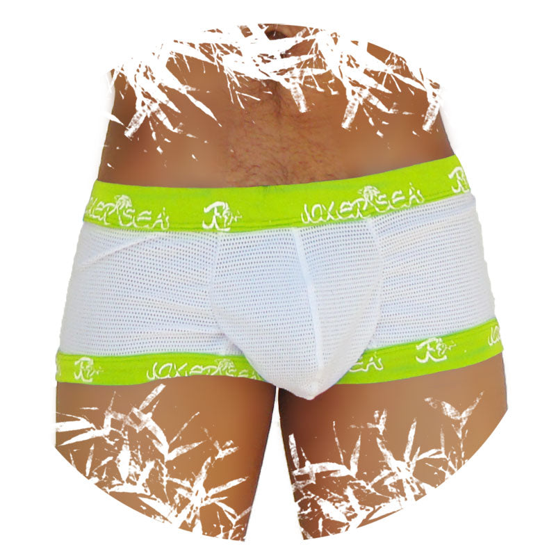 Icker Sea Fresh Dots Logo Trim Boxer Brief Underwear Green COI-14-FD-02 - DealByEthan.gay loves Icker Sea