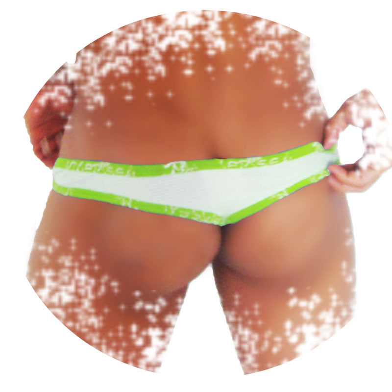 Icker Sea Fresh Dots Logo Trim Brazilian Thong Underwear Green COI-14-FD-01 - DealByEthan.gay loves Icker Sea