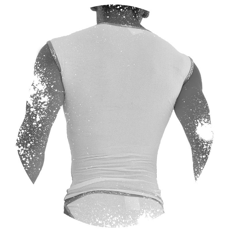 Icker Sea Fresh Dots Logo Trim Muscle Top T Shirt Orange COI-14-FD-04 - DealByEthan.gay loves Icker Sea