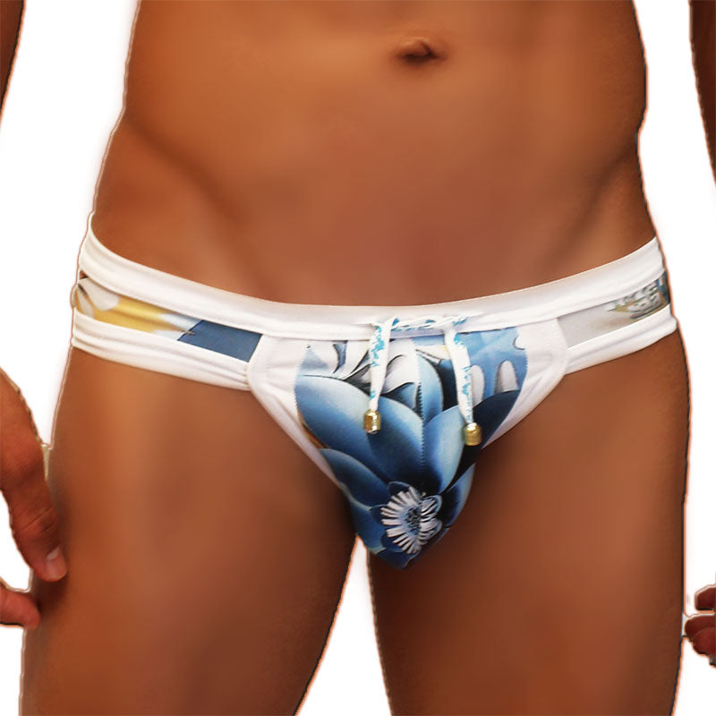 Icker Sea Greek Floral Mini Bikini Swimwear COB-19-02 - DealByEthan.gay loves Icker Sea