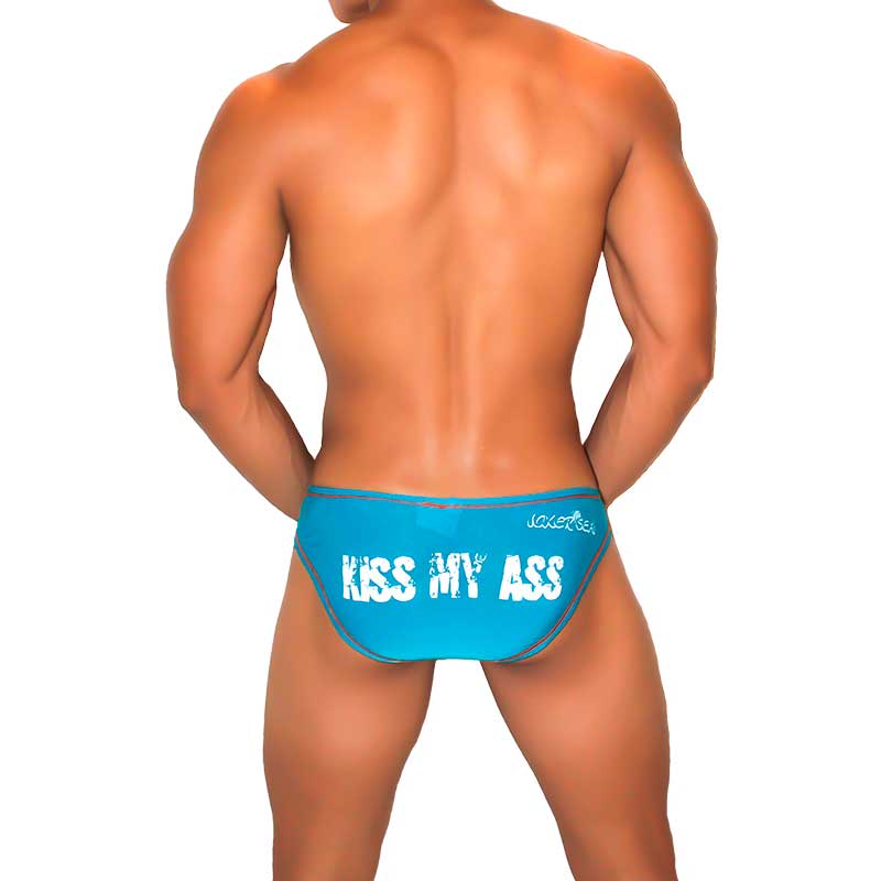 Icker Sea Kiss My Ass Contrast Stitching Bikini Underwear Blue COI-22-02 - DealByEthan.gay loves Icker Sea
