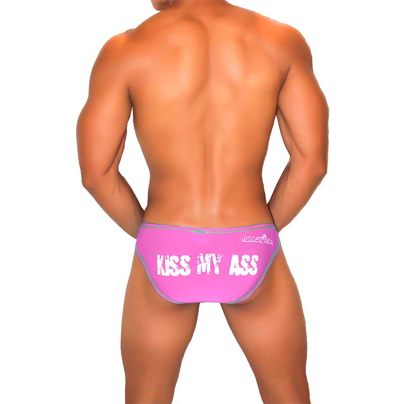 Icker Sea Kiss My Ass Contrast Stitching Bikini Underwear Pink COI-22-02 - DealByEthan.gay loves Icker Sea