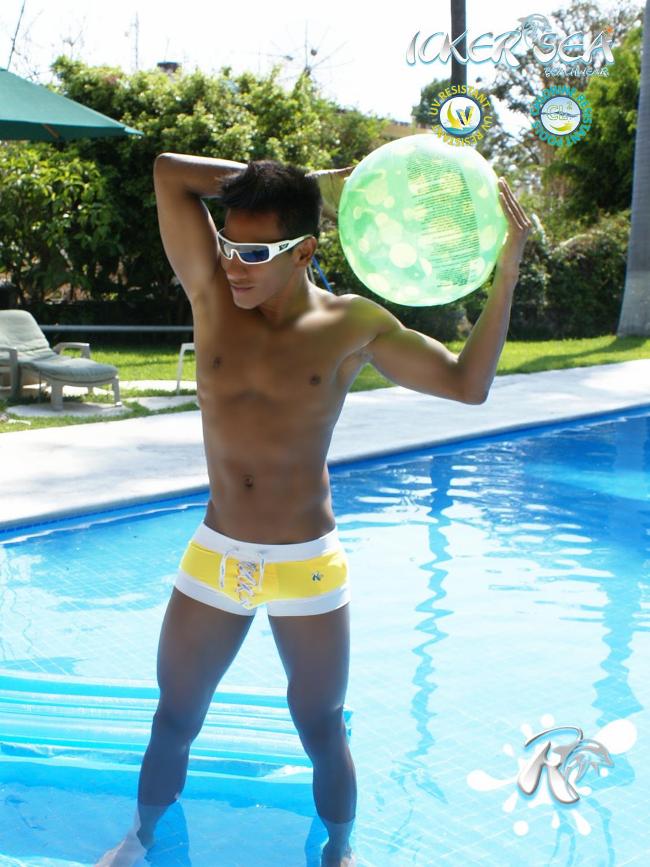 Icker Sea Legs Shoe Lace Pouch Square Cut Trunk Swimwear Mango COB-13-44 - DealByEthan.gay loves Icker Sea