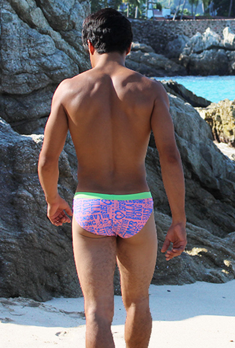 Icker Sea Letters Bikini Swimwear Pink/Green COB-15-01 - DealByEthan.gay loves Icker Sea