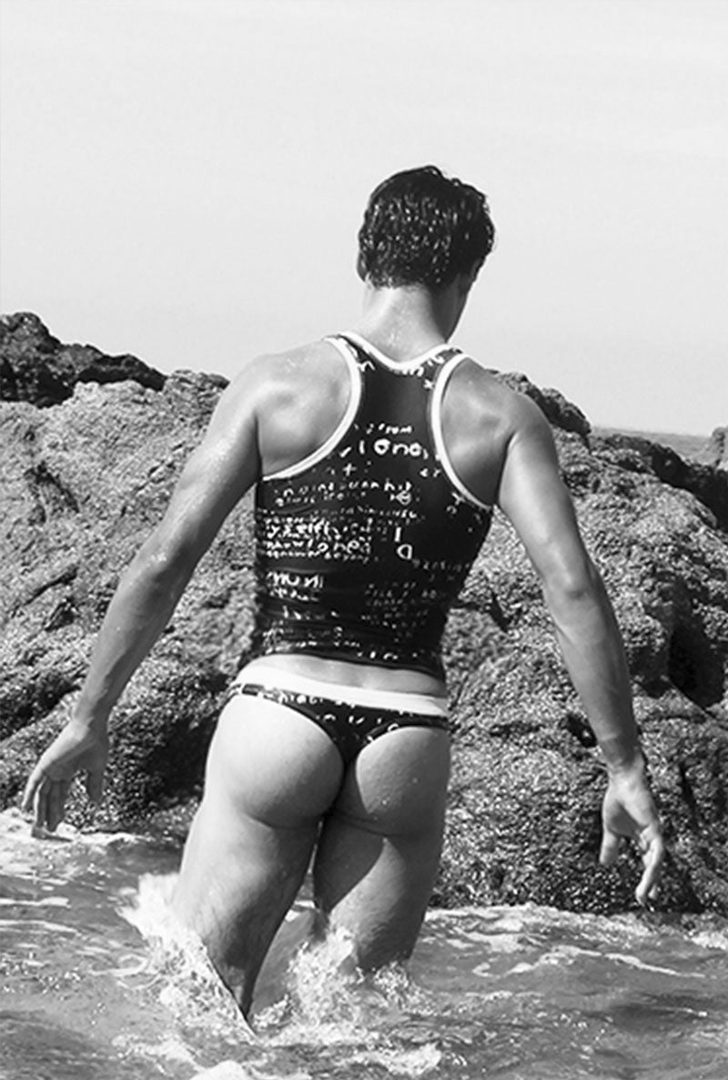 Icker Sea Letters Tank Top T Shirt Black/Purple COB-15-12 - DealByEthan.gay loves Icker Sea