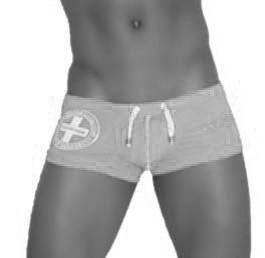 Icker Sea Lifeguard Brazilian Square Cut Trunk Swimwear Black COB-13-46 - DealByEthan.gay loves Icker Sea