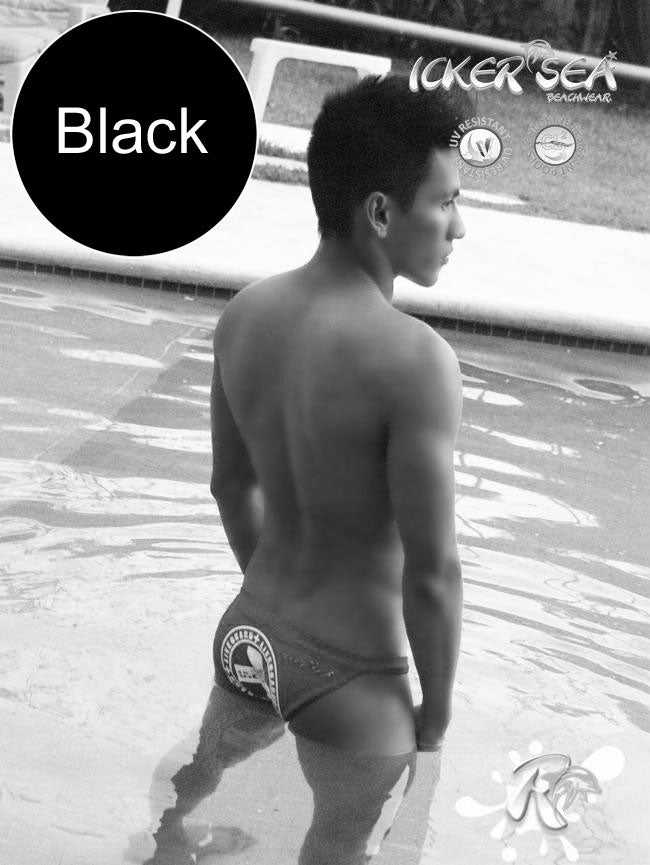 Icker Sea Lifeguard Micro Slip Bikini Swimwear Black COB-13-10 - DealByEthan.gay loves Icker Sea