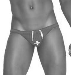 Icker Sea Lifeguard Micro Slip Bikini Swimwear Black COB-13-10 - DealByEthan.gay loves Icker Sea