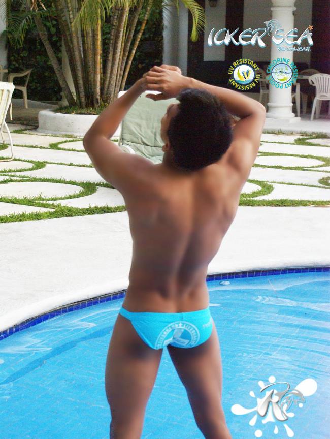 Icker Sea Lifeguard Micro Slip Bikini Swimwear Blue COB-13-11 - DealByEthan.gay loves Icker Sea