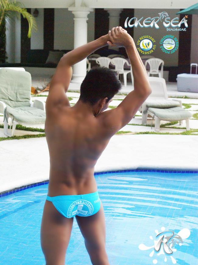 Icker Sea Lifeguard Micro Slip Bikini Swimwear Blue COB-13-11 - DealByEthan.gay loves Icker Sea