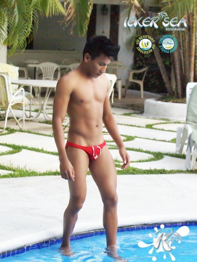 Icker Sea Lifeguard Micro Slip Bikini Swimwear Red COB-13-10 - DealByEthan.gay loves Icker Sea