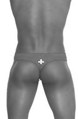 Icker Sea Lifeguard Stitching Tanga Thong Swimwear Green COB-13-03 - DealByEthan.gay loves Icker Sea