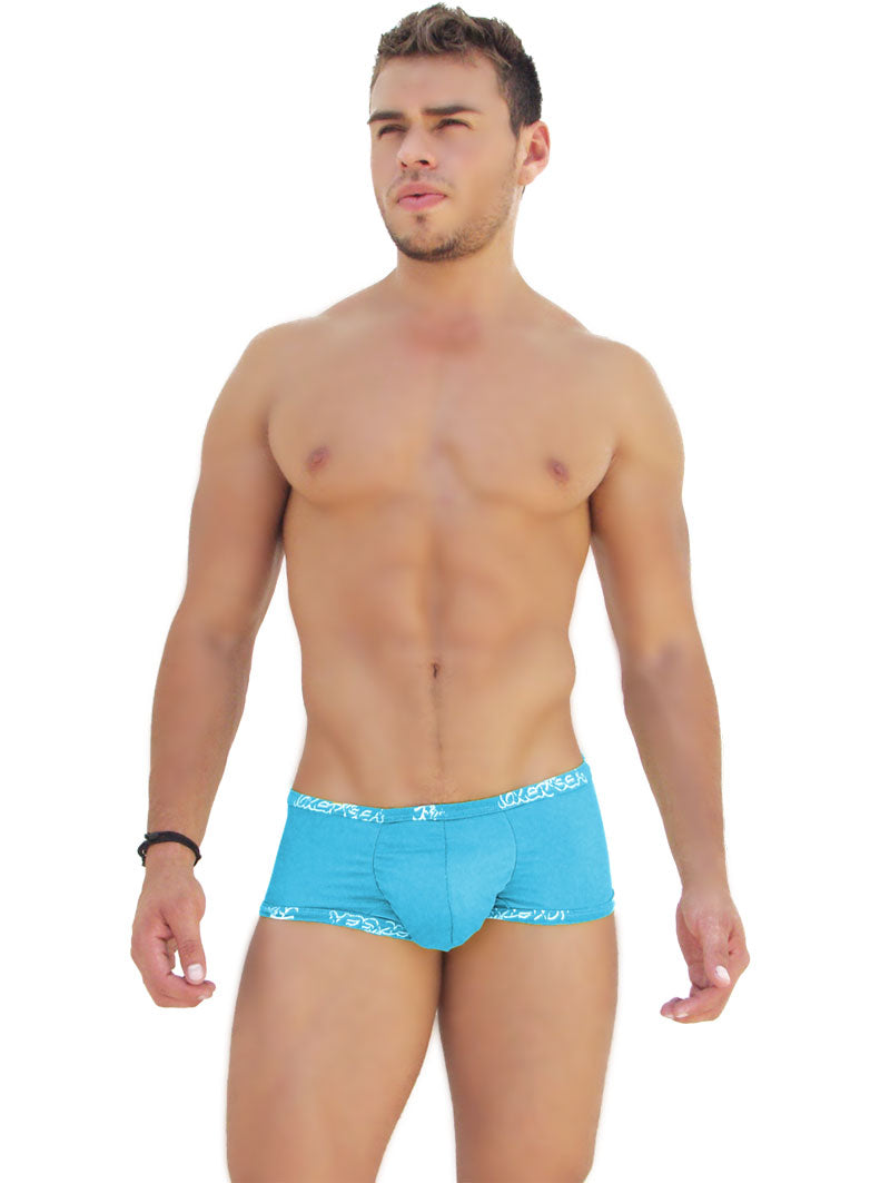 Icker Sea Logo Trim Low Boxer Brief Underwear Blue COI-14-BLUE-05 - DealByEthan.gay loves Icker Sea