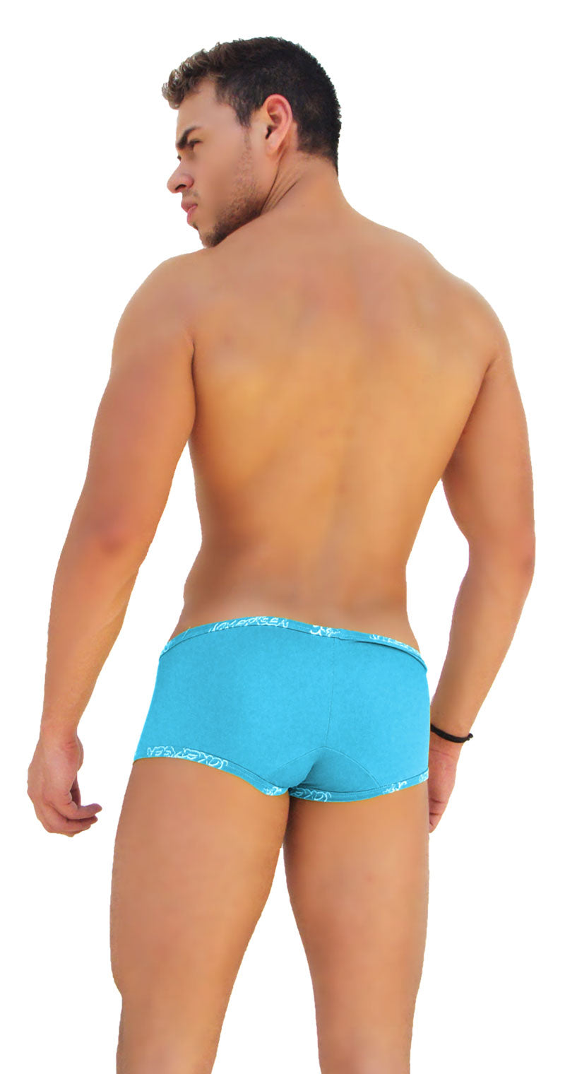 Icker Sea Logo Trim Low Boxer Brief Underwear Blue COI-14-BLUE-05 - DealByEthan.gay loves Icker Sea