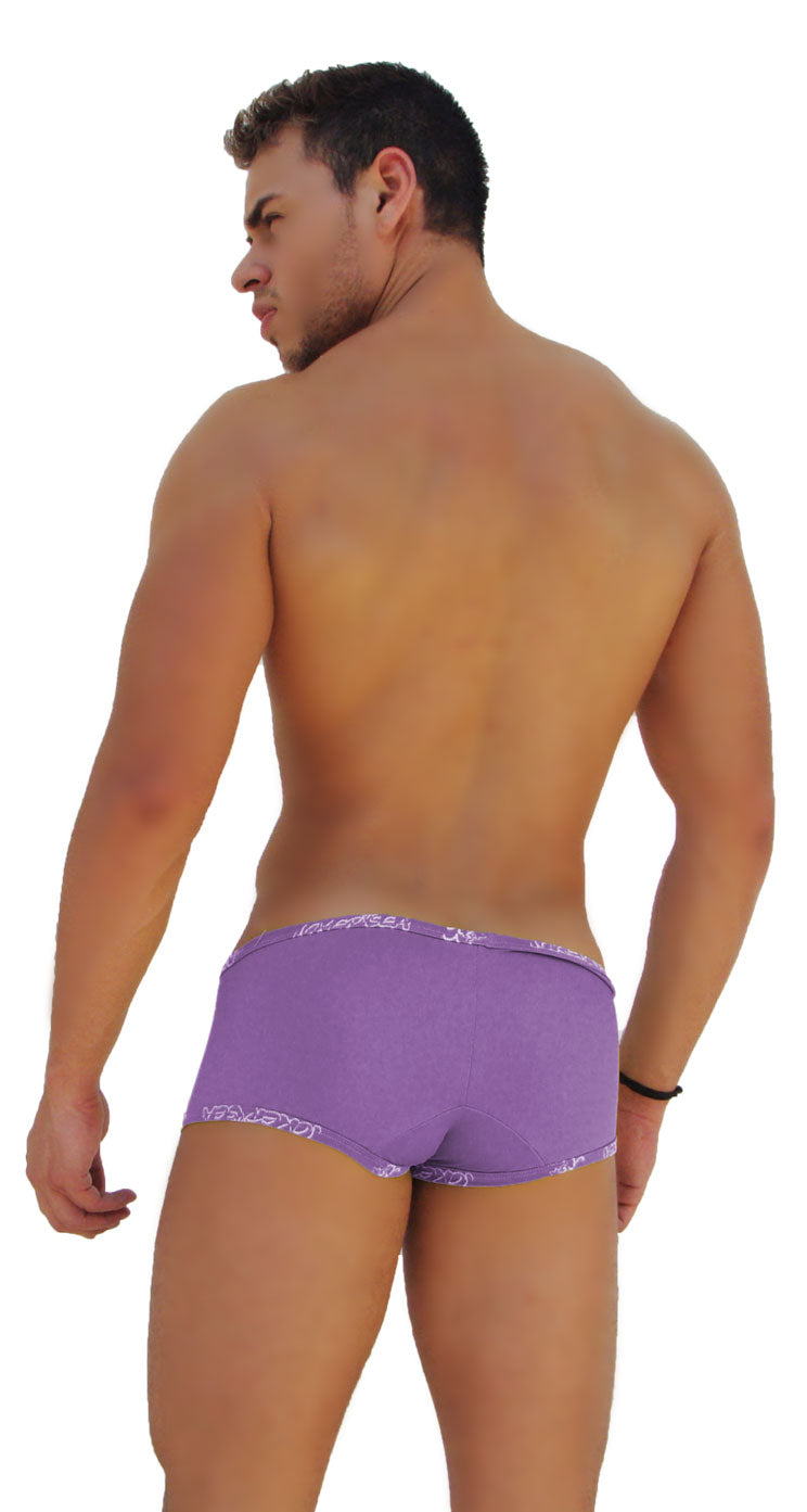 Icker Sea Logo Trim Low Boxer Brief Underwear Purple COI-14-PURPLE-05 - DealByEthan.gay loves Icker Sea