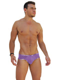 Icker sea logo trim mini bikini underwear in purple with white lettering along the waistband
