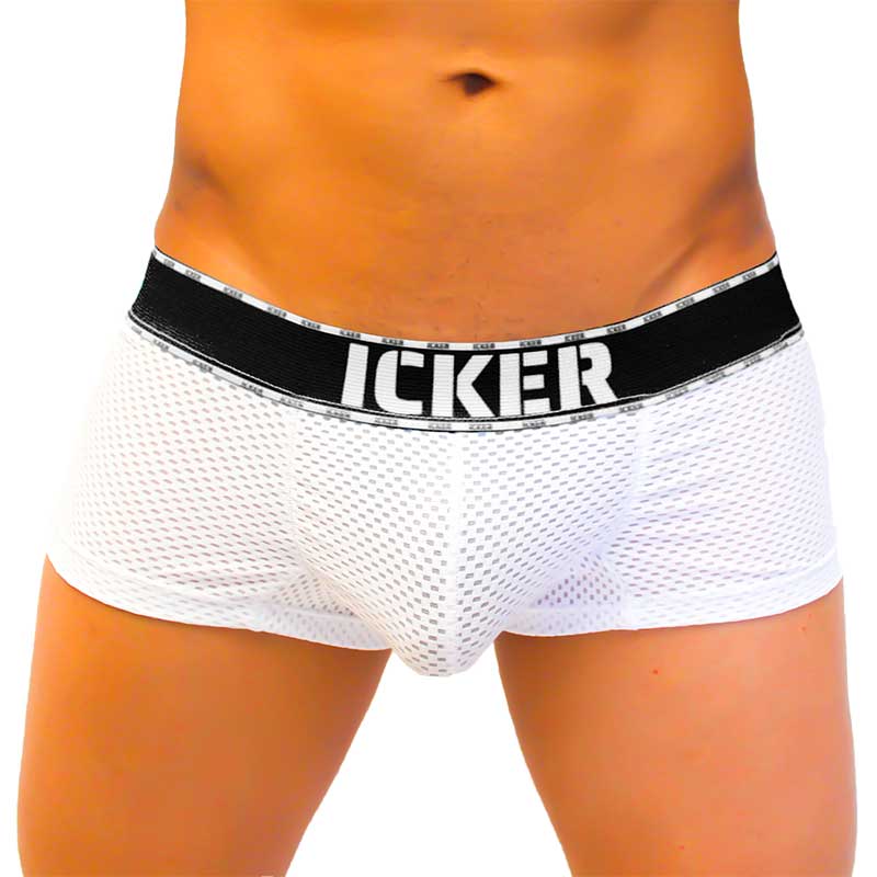 Icker Sea Mesh Contrast Boxer Brief Underwear Black COI-22-04 - DealByEthan.gay loves Icker Sea