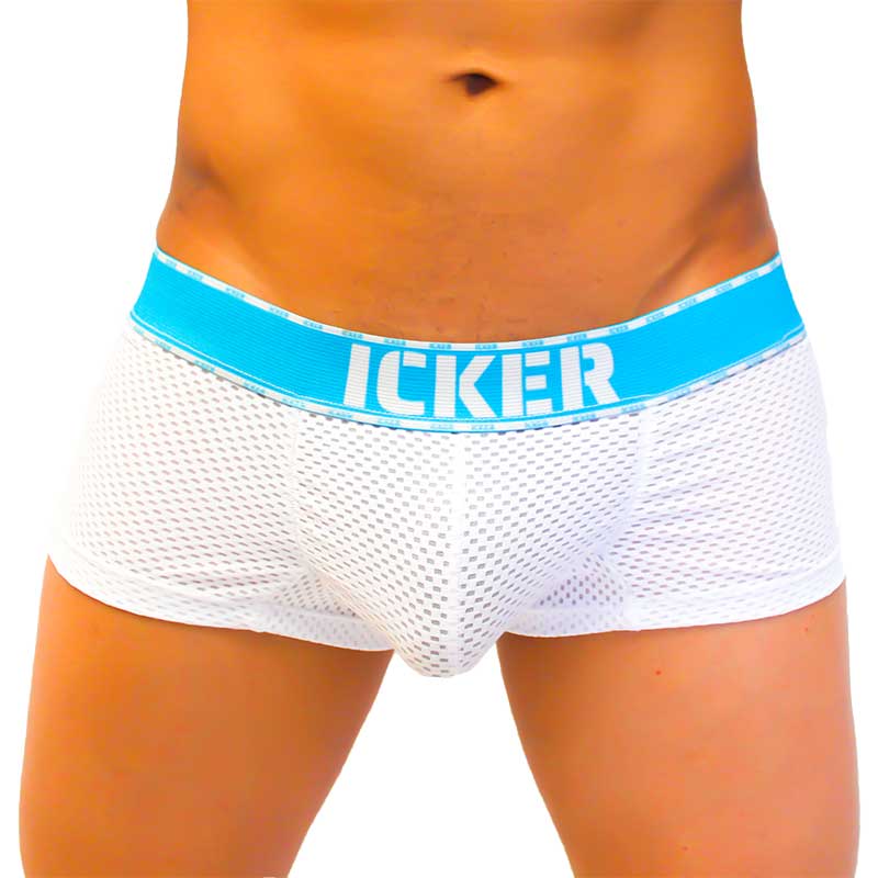Icker Sea Mesh Contrast Boxer Brief Underwear Blue COI-22-04 - DealByEthan.gay loves Icker Sea
