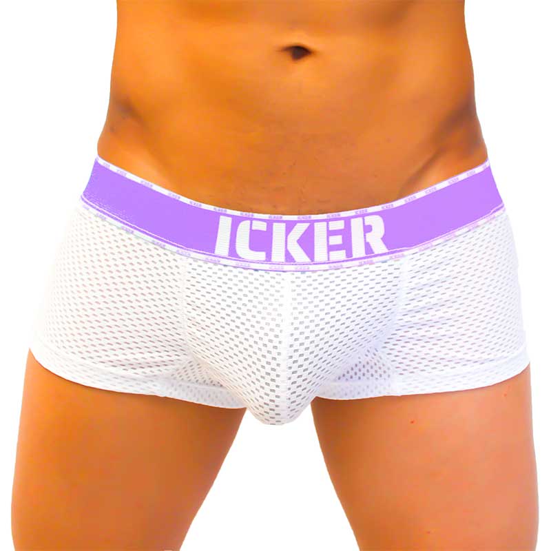 Icker Sea Mesh Contrast Boxer Brief Underwear Purple COI-22-04 - DealByEthan.gay loves Icker Sea