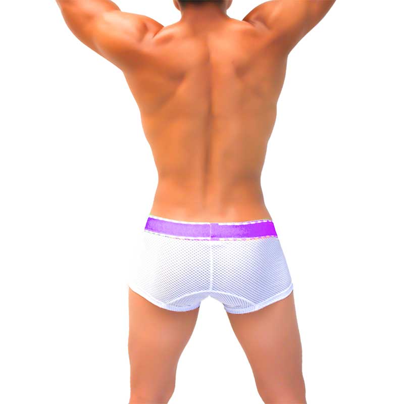 Icker Sea Mesh Contrast Boxer Brief Underwear Purple COI-22-04 - DealByEthan.gay loves Icker Sea