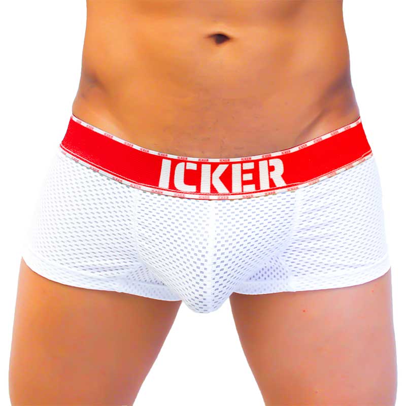 Icker Sea Mesh Contrast Boxer Brief Underwear Red COI-22-04 - DealByEthan.gay loves Icker Sea