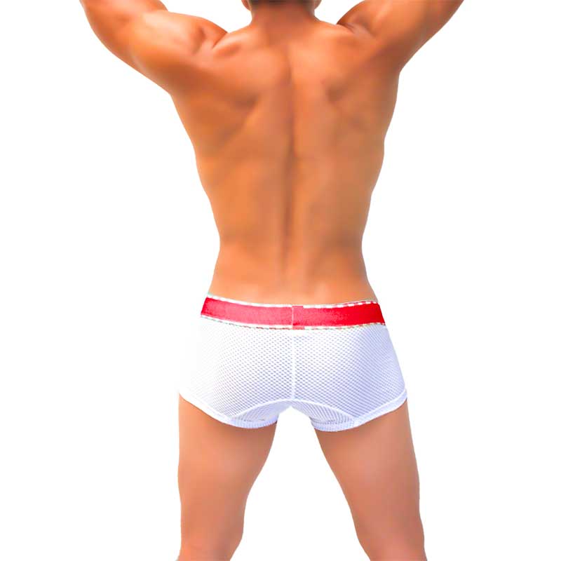 Icker Sea Mesh Contrast Boxer Brief Underwear Red COI-22-04 - DealByEthan.gay loves Icker Sea