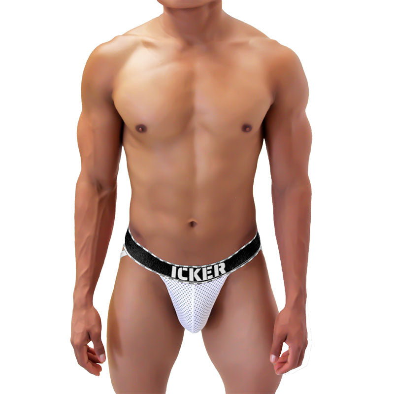 Icker Sea Mesh Contrast Jock Strap Underwear Black COI-21-06 - DealByEthan.gay loves Icker Sea