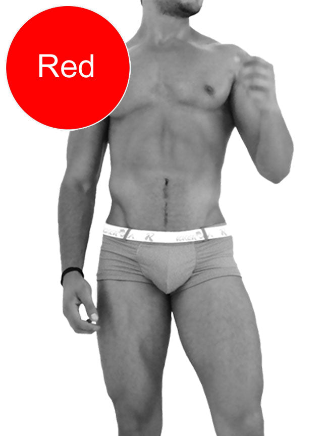Icker Sea Sailor Belted Logo Square Cut Trunk Swimwear Red/White COB-14-MC01 - DealByEthan.gay loves Icker Sea