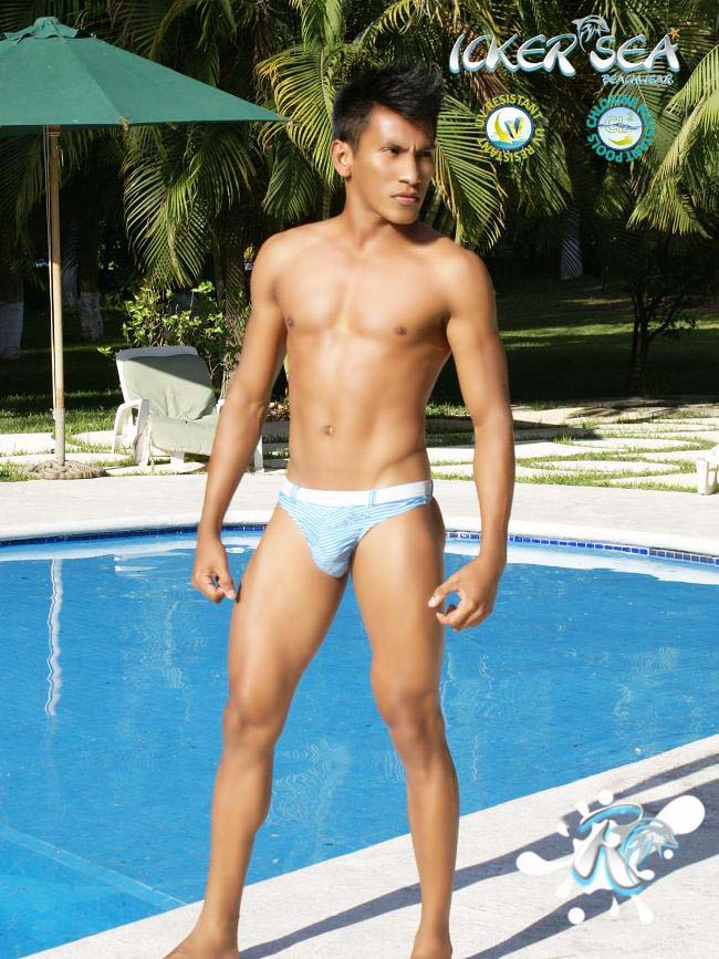 Icker Sea Sailor Stripe Belted Thong Swimwear COB-13-05 - DealByEthan.gay loves Icker Sea
