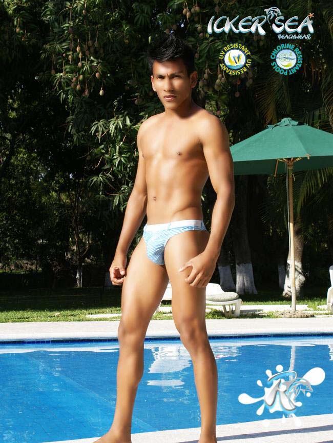 Icker Sea Sailor Stripe Belted Thong Swimwear COB-13-05 - DealByEthan.gay loves Icker Sea