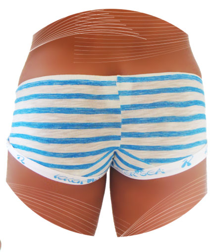 Icker Sea Sailor Stripe Logo Trim Mini Low Boxer Brief Underwear COI-14-14 - DealByEthan.gay loves Icker Sea