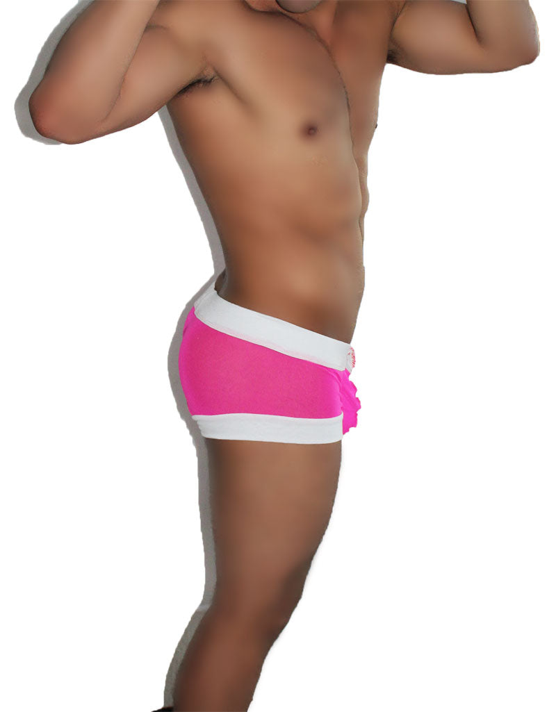 Icker Sea Sheer Lace Up Front Boxer Brief Underwear Pink COI-17-01 - DealByEthan.gay loves Icker Sea