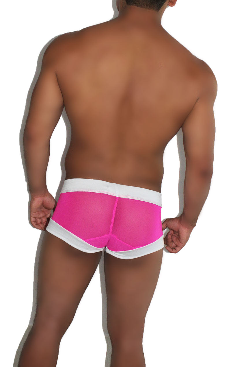 Icker Sea Sheer Lace Up Front Boxer Brief Underwear Pink COI-17-01 - DealByEthan.gay loves Icker Sea