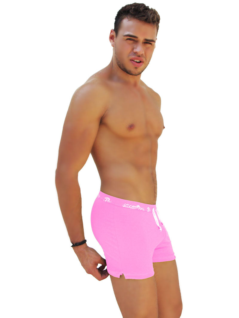 Icker Sea Side Slit Long Boxer Brief Underwear Pink COI-14-PINK-08 - DealByEthan.gay loves Icker Sea