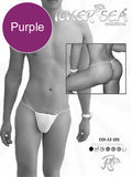 Purple icker sea solid micro g string underwear with sleek design, thin adjustable straps, and smooth fabric