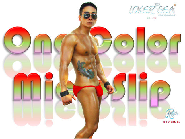Icker Sea Solid Micro Slip Bikini Swimwear Red COB-14-OCM01 - DealByEthan.gay loves Icker Sea