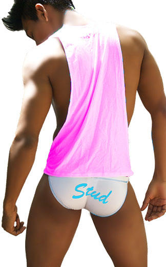 Icker Sea Stud Large Armhole Tank Top T Shirt Pink/Blue CA-16-ST-49 - DealByEthan.gay loves Icker Sea