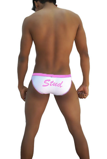 Icker Sea Stud Slip Bikini Underwear White/Pink COI-16-33WP - DealByEthan.gay loves Icker Sea
