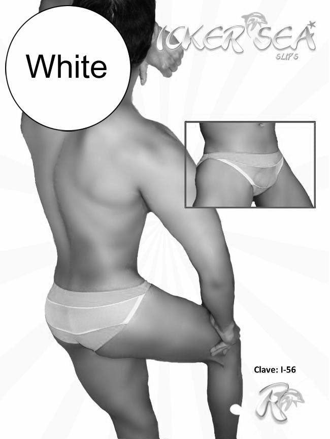 Icker Sea Transparent Panel Slip Bikini Underwear White COI-12-I156 - DealByEthan.gay loves Icker Sea