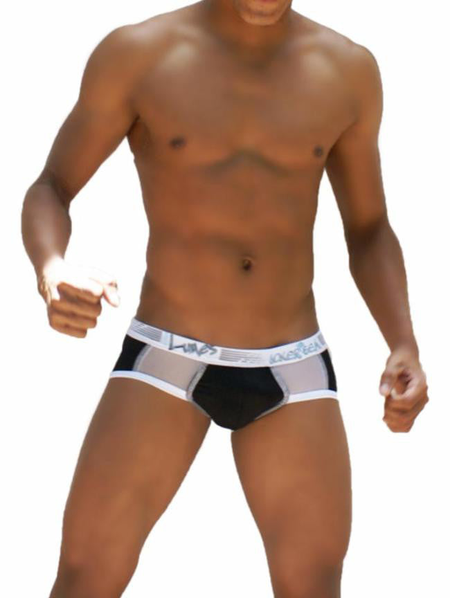 Icker Sea Weekly Contrast Panel Brief Underwear Black/White WK-13-01 - DealByEthan.gay loves Icker Sea