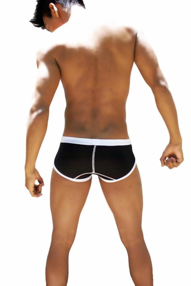 Icker Sea Weekly Contrast Panel Brief Underwear Black/White WK-13-01 - DealByEthan.gay loves Icker Sea