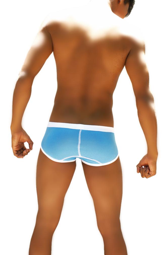 Icker Sea Weekly Contrast Panel Brief Underwear Blue/White WK-13-04 - DealByEthan.gay loves Icker Sea