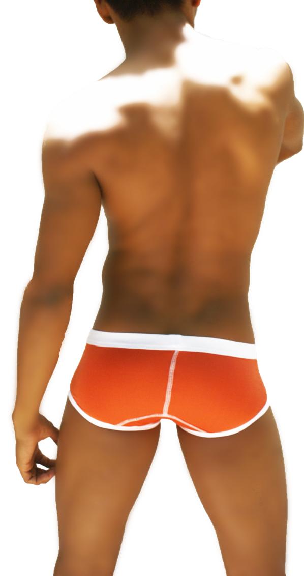 Icker Sea Weekly Contrast Panel Brief Underwear Orange/White WK-13-07 - DealByEthan.gay loves Icker Sea