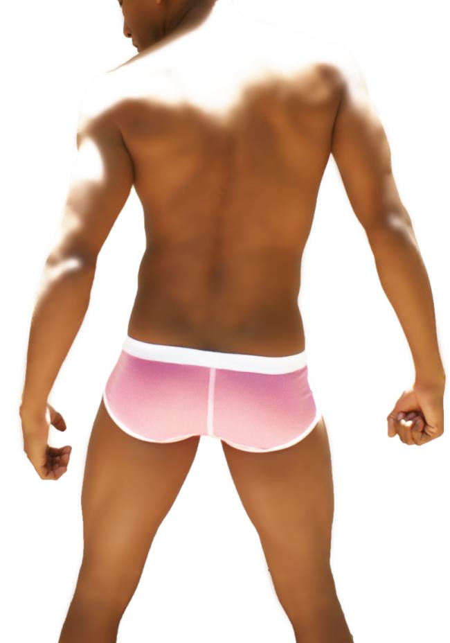 Icker Sea Weekly Contrast Panel Brief Underwear Pink/White WK-13-06 - DealByEthan.gay loves Icker Sea