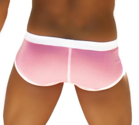 Icker Sea Weekly Contrast Panel Brief Underwear Pink/White WK-13-06 - DealByEthan.gay loves Icker Sea