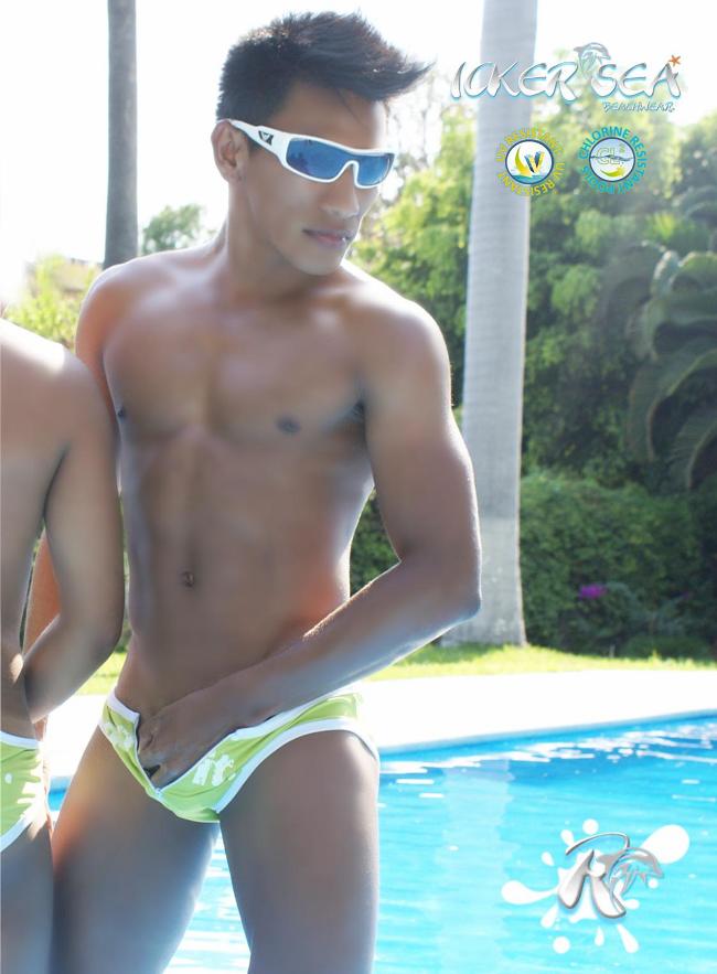 Icker Sea Zipper Front ACT Slip Bikini Swimwear Green COB-13-22 - DealByEthan.gay loves Icker Sea