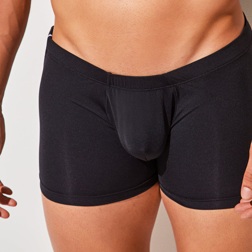 Black men’s briefs intymen ing095 boxer with smooth form-fitting fabric and supportive pouch design