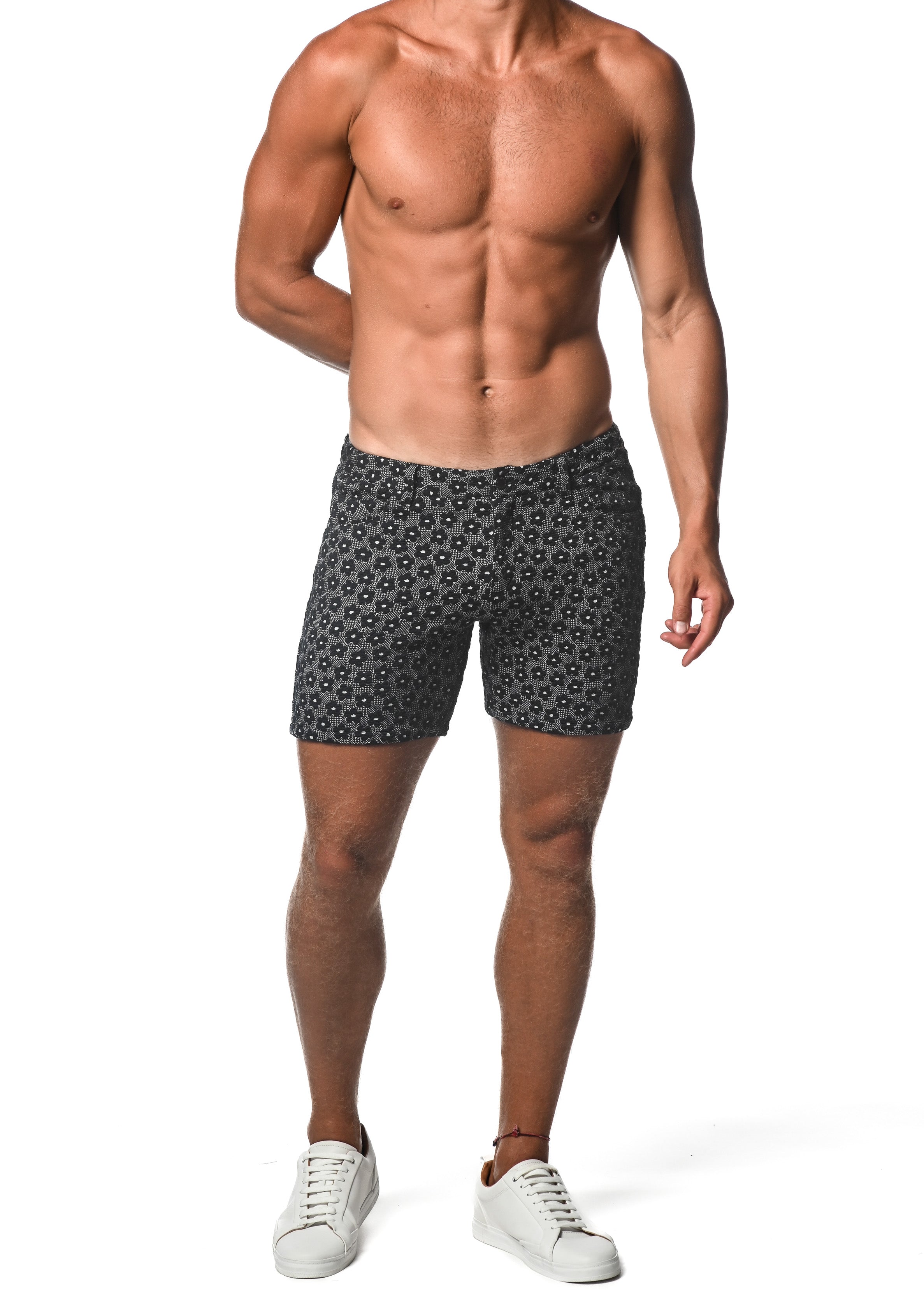 JACQUARD STRETCH KNIT SHORT - DealByEthan.gay loves ST33LE