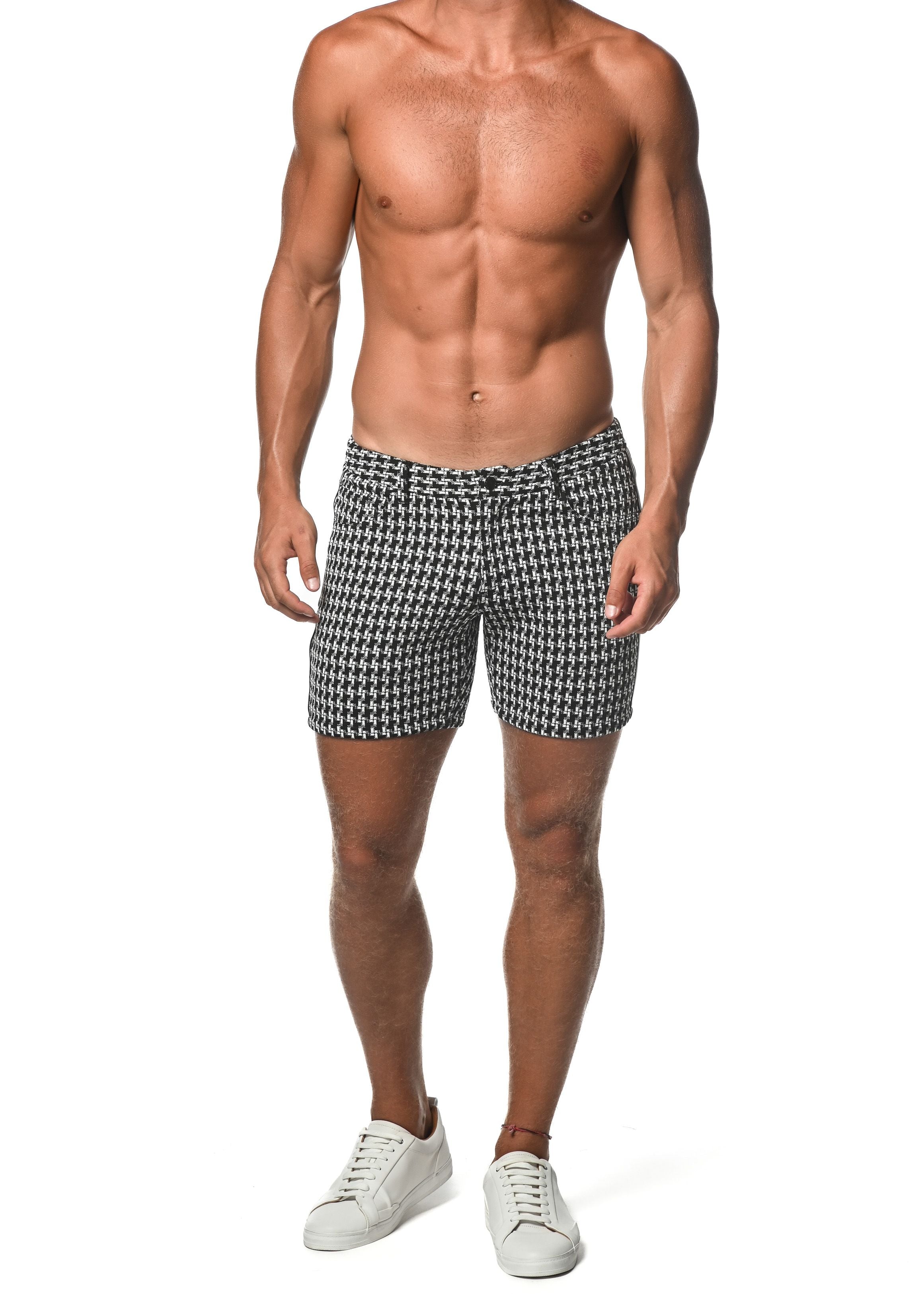 JACQUARD STRETCH KNIT SHORT W/ SIDE TAPE - DealByEthan.gay loves ST33LE